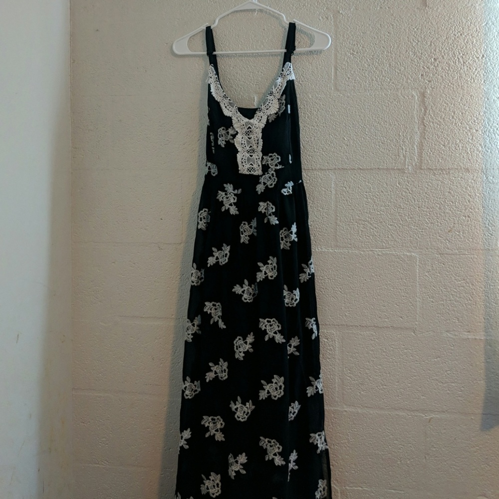 Black maxi with cross back